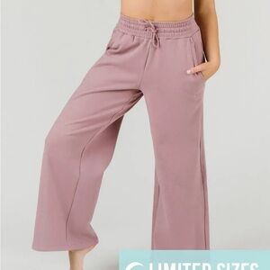 ZYIA Mauve Mist Retreat Wide Leg Jogger 28” medium 8192 NWT